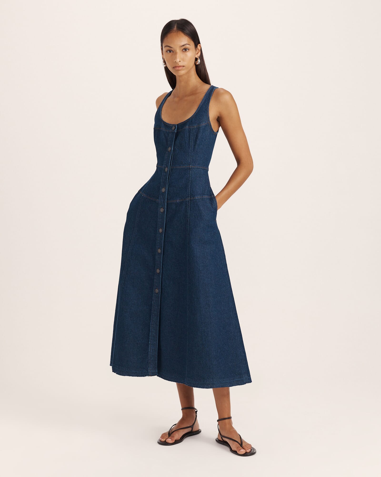 Cara Denim Midi Dress