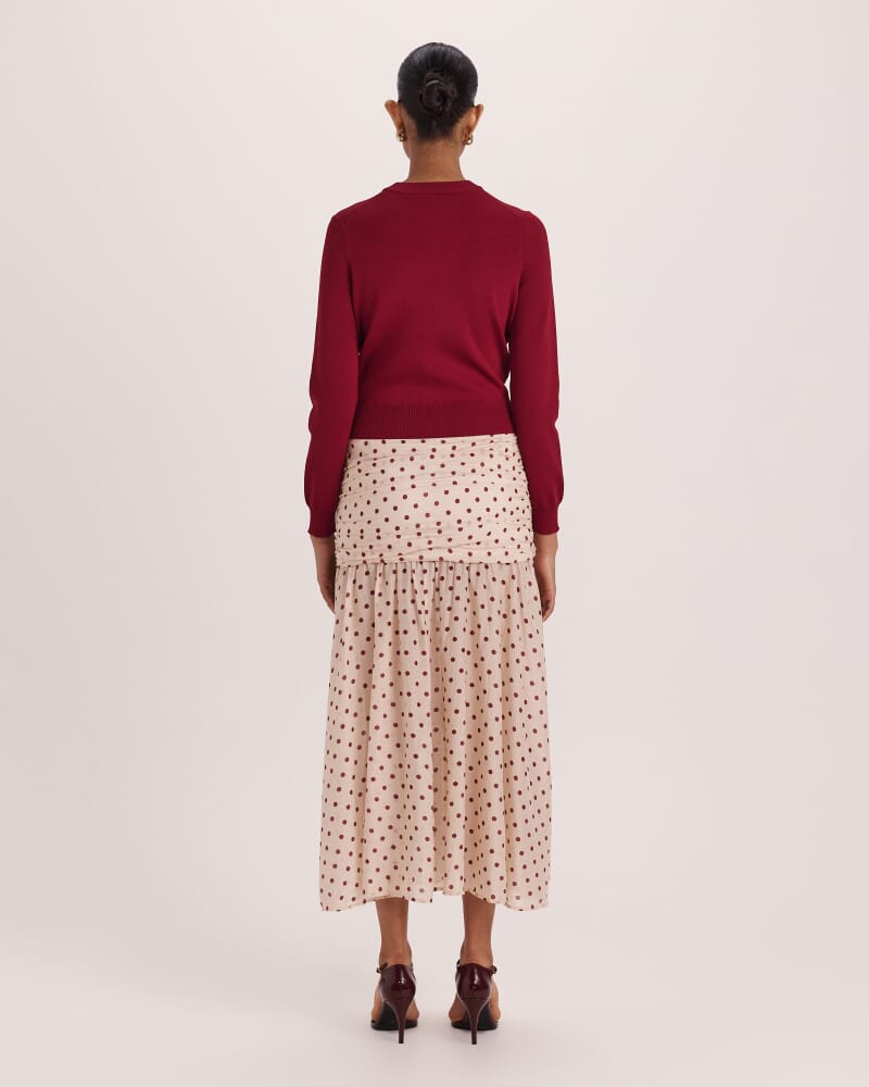 Mia Milano Knit Cardigan in RASPBERRY