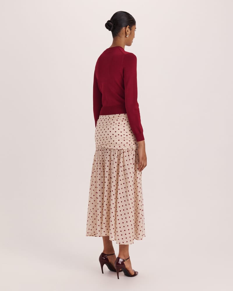 Mia Milano Knit Cardigan in RASPBERRY