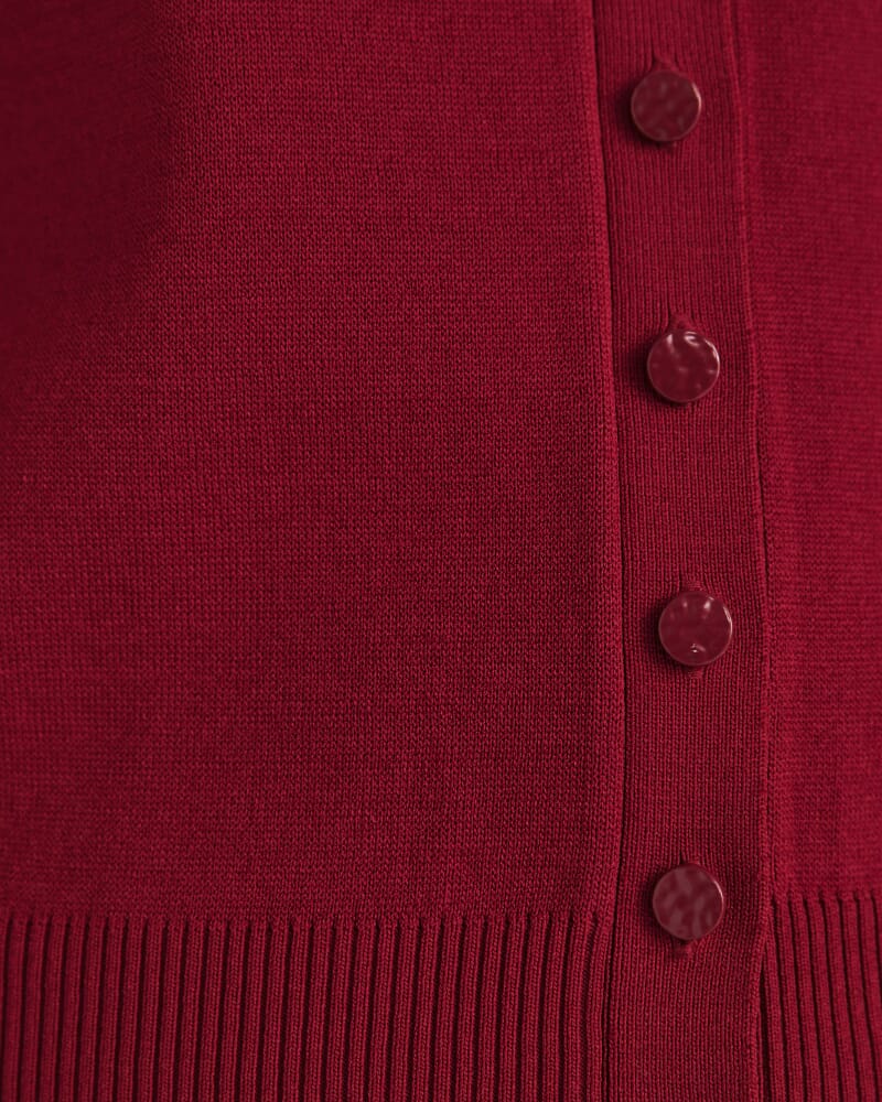 Mia Milano Knit Cardigan in RASPBERRY