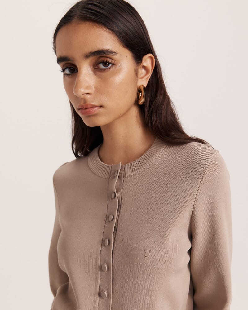 Victoria Cardigan in TAN
