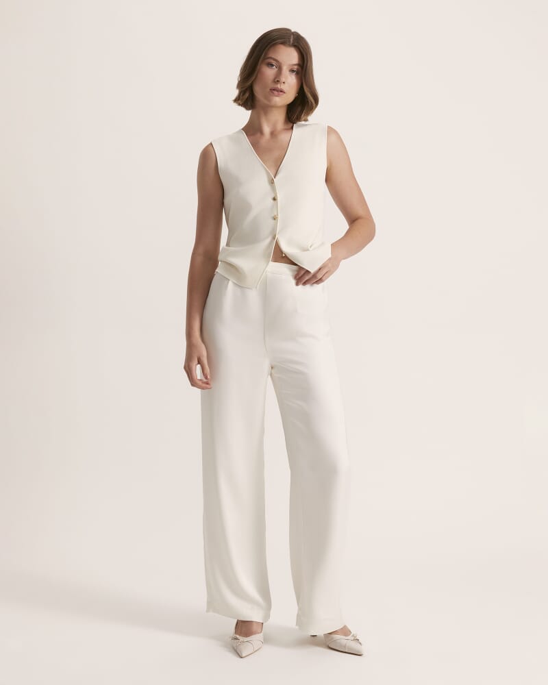 Jayde Wide Leg Pant in VANILLA