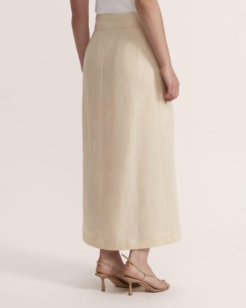 Mabel Utility Midi Skirt in BUTTER