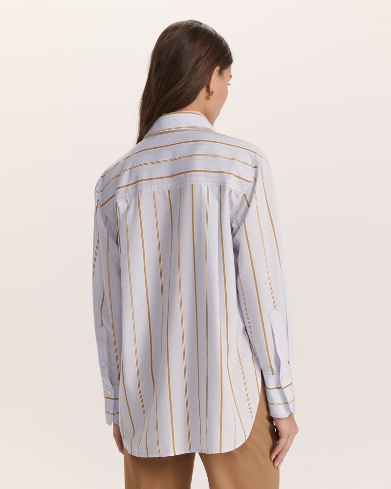 Milly Striped Pocket Shirt in STRIPE