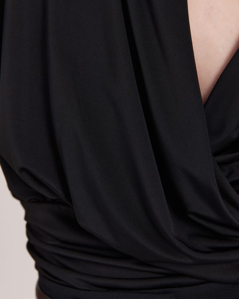 Sophie Wrap Top in BLACK