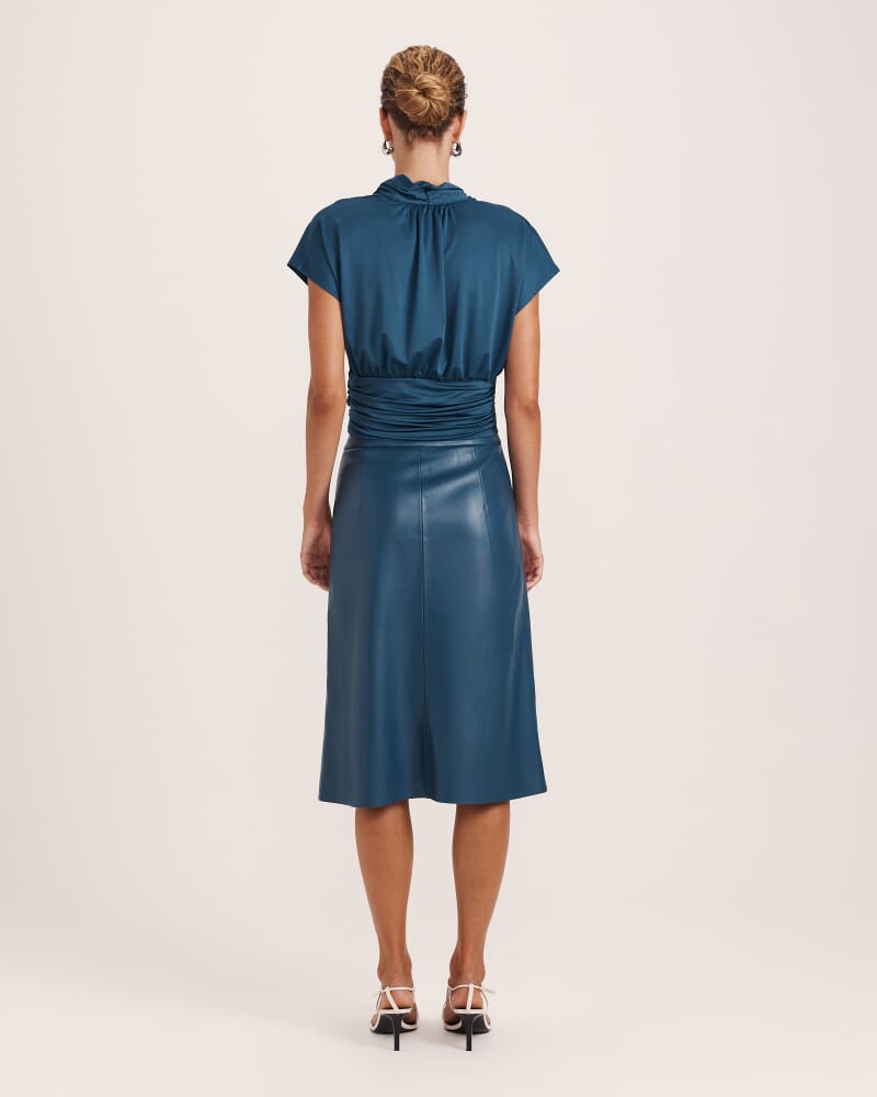 Sophie Wrap Top in PEACOCK