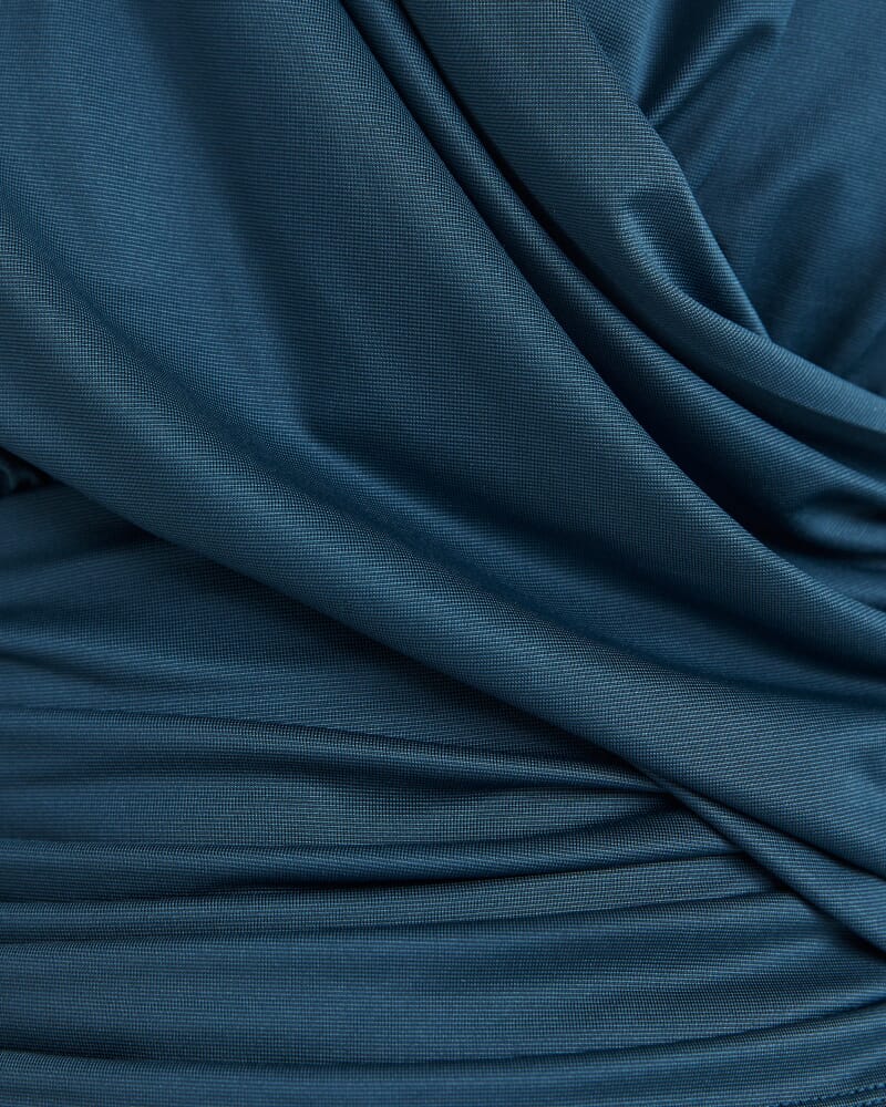 Sophie Wrap Top in PEACOCK