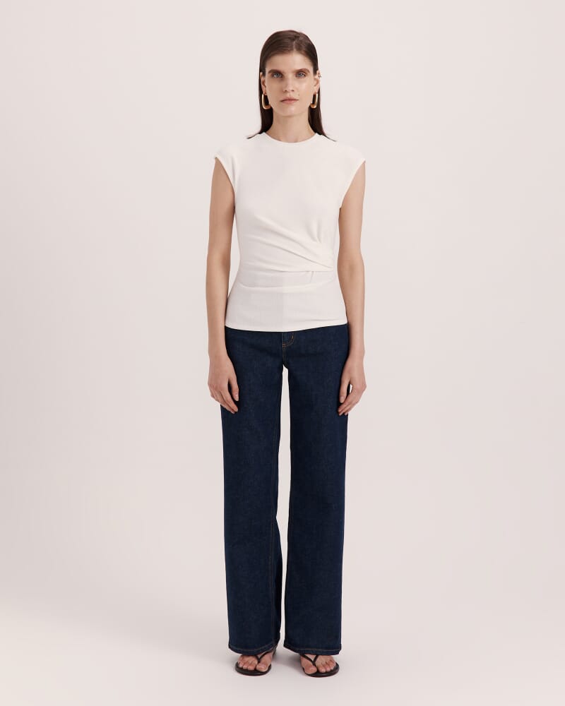 Xanthe Tuck Detail Top in WHITE