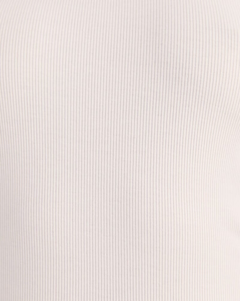 Emilie Scooped Neck Tee in WHITE/PINK