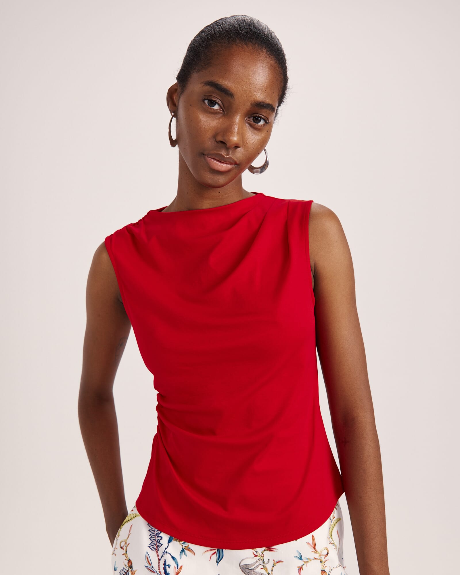 Dana Cotton Drape Detail Top