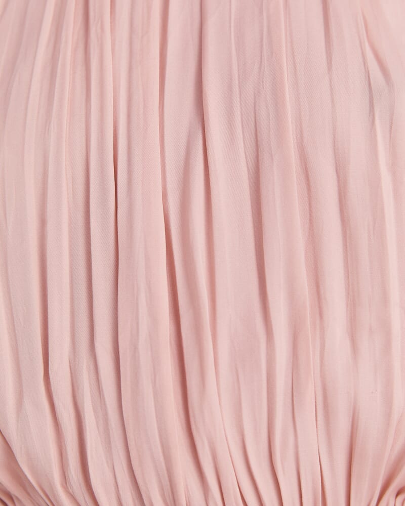 Lillian Pleated Midi Dress in ROSE