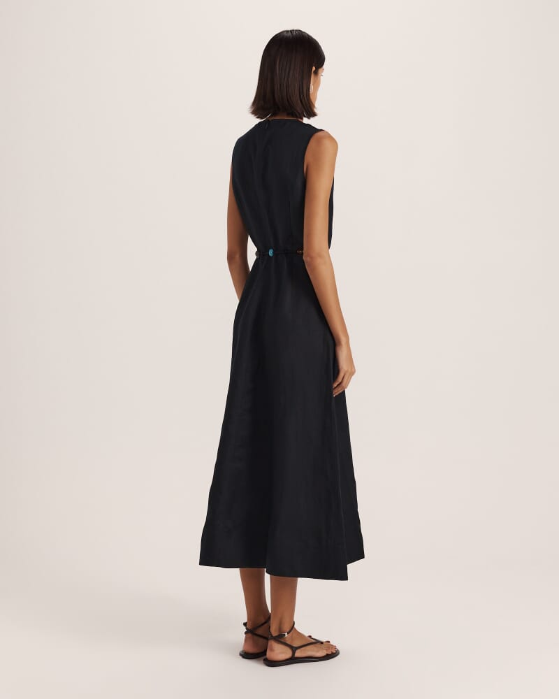 Remy Midi Dress in BLACK