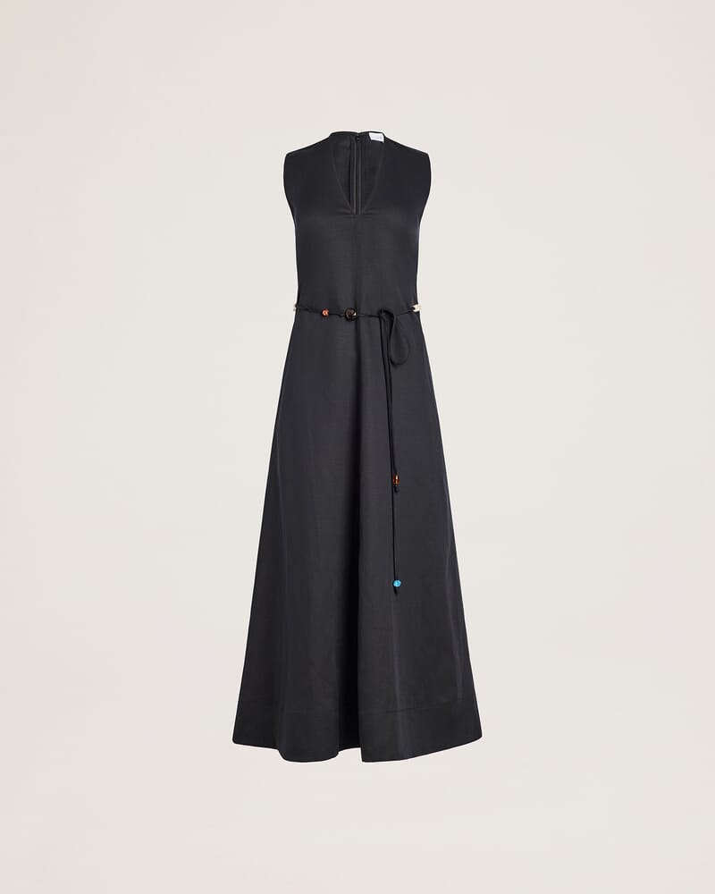 Remy Midi Dress in BLACK