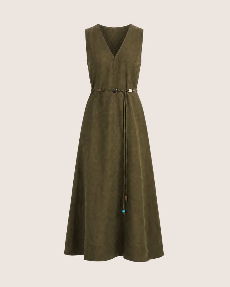 Remy Midi Dress in KHAKI