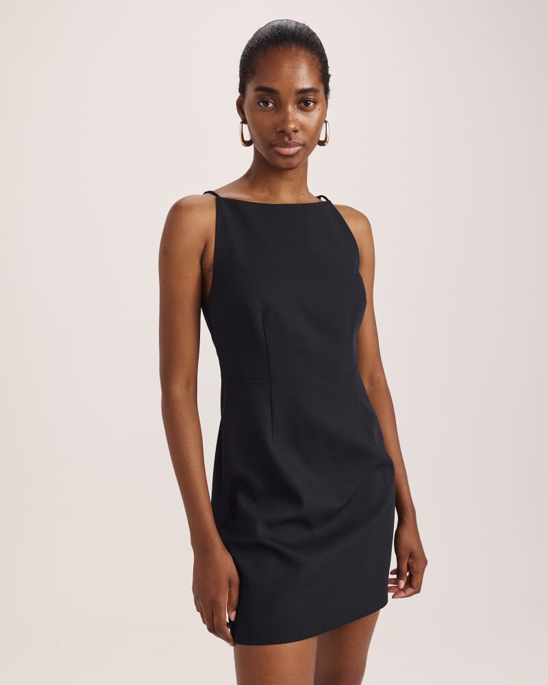 Dharma Fitted Mini Dress in BLACK