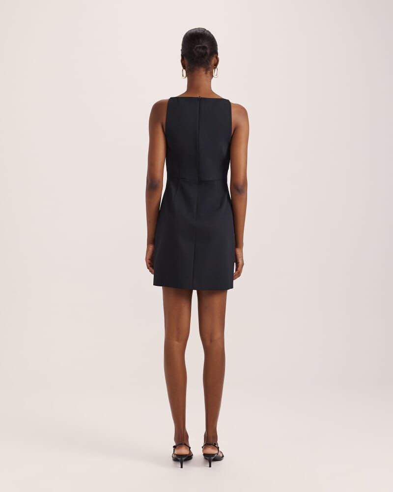 Dharma Fitted Mini Dress in BLACK