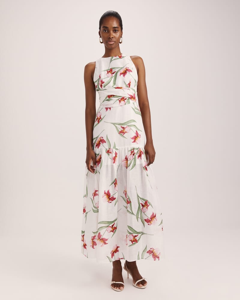 Saint Jean Belted Maxi Dress in MULTI