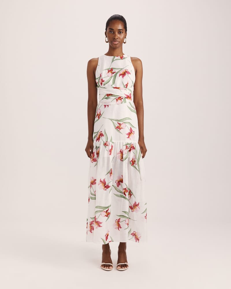 Saint Jean Belted Maxi Dress in MULTI