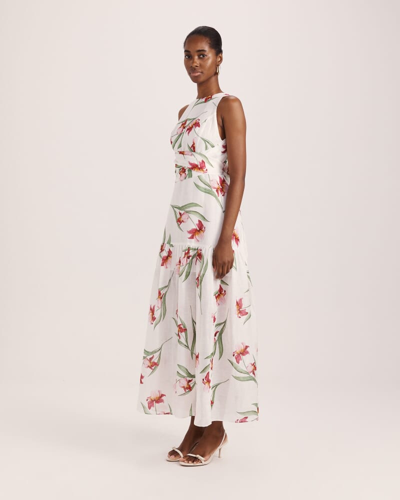 Saint Jean Belted Maxi Dress in MULTI