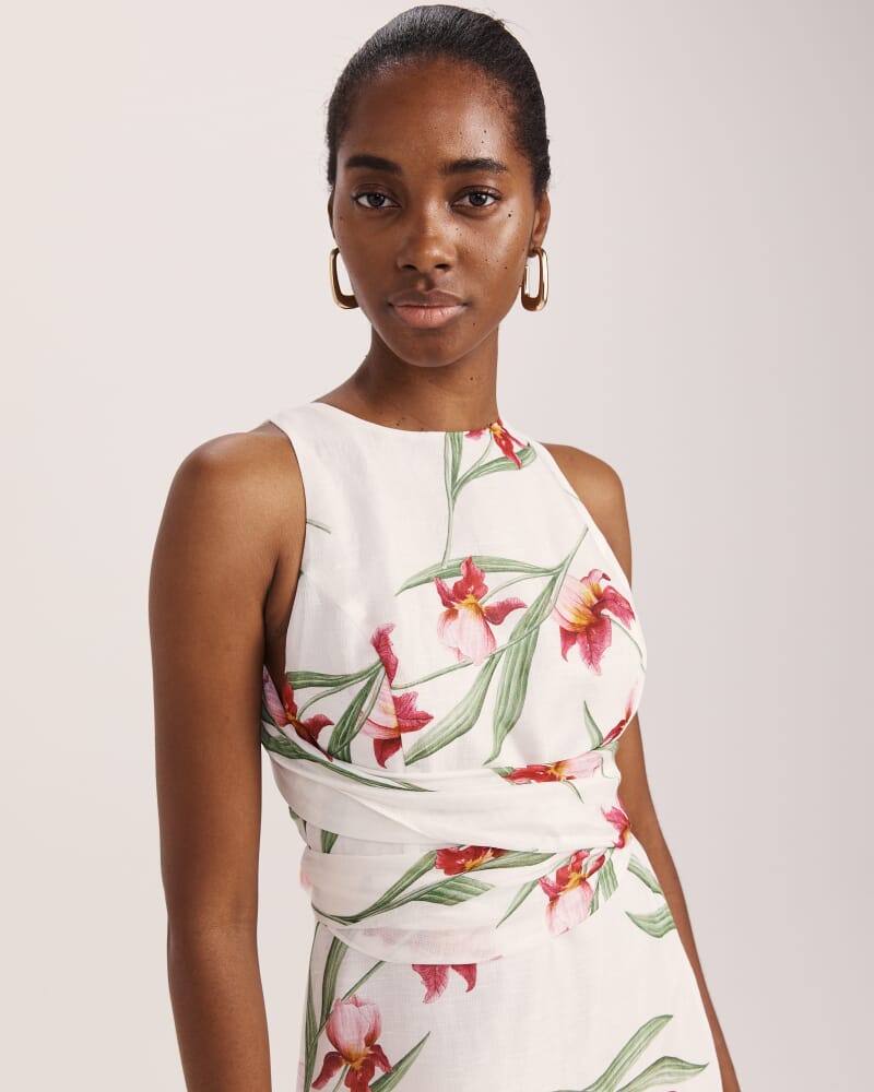 Saint Jean Belted Maxi Dress in MULTI