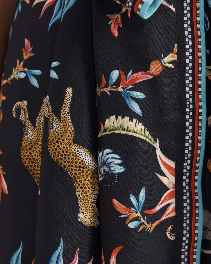 Riviera Midi Dress in BLACK MULTI