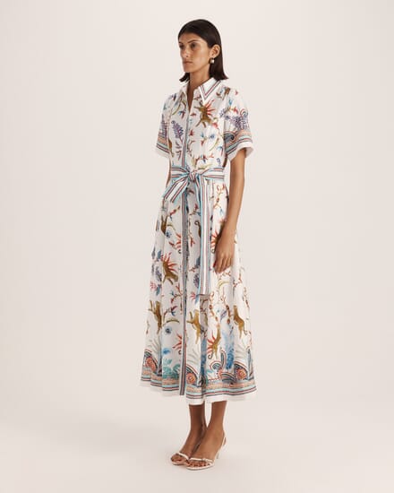 Riviera Midi Dress in MULTI