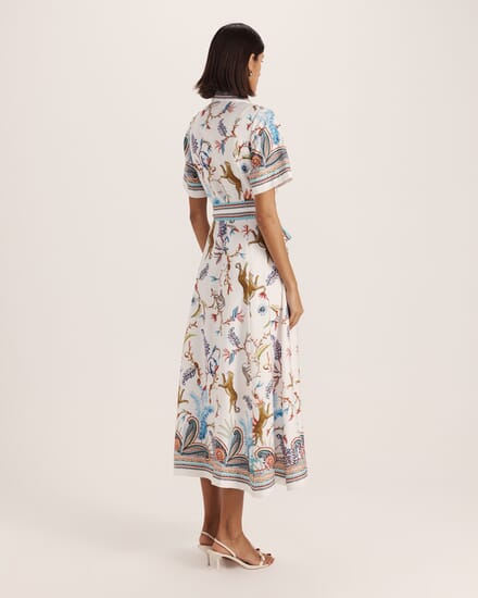 Riviera Midi Dress in MULTI