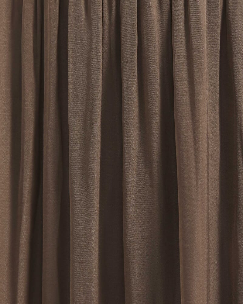 Lillian Mixed Media Midi Dress in SABLE