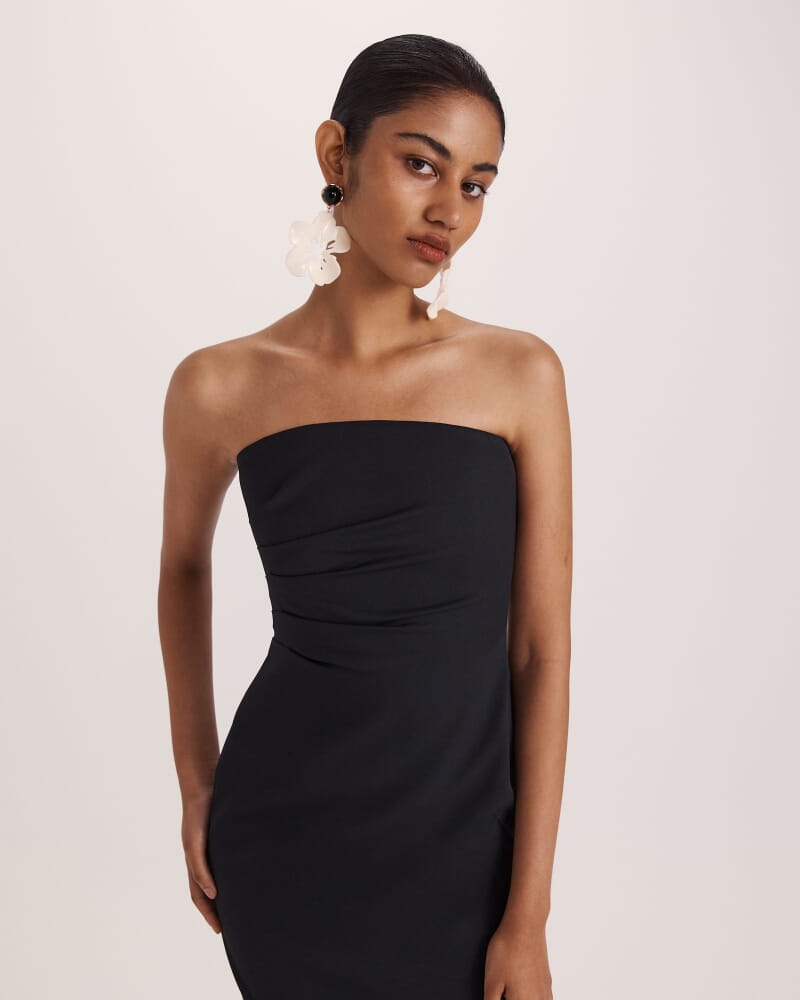 Dharma Column Dress in BLACK