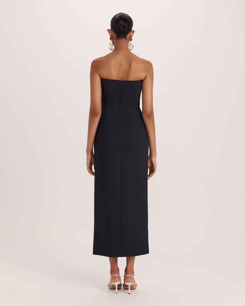 Dharma Column Dress in BLACK