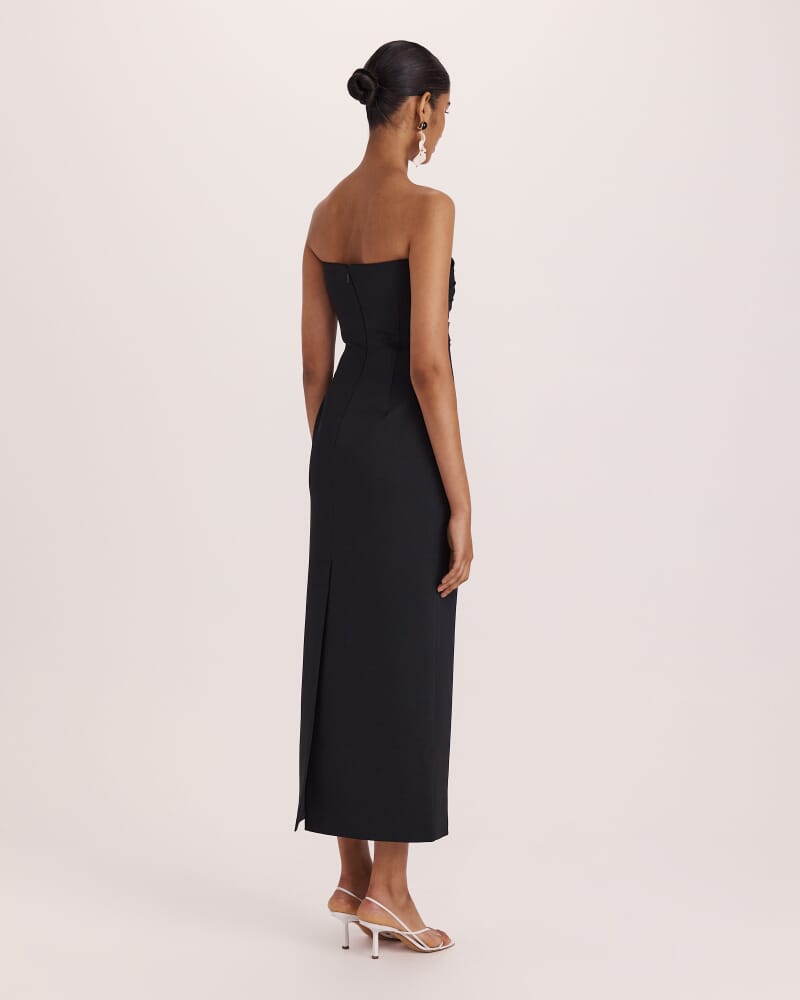 Dharma Column Dress in BLACK