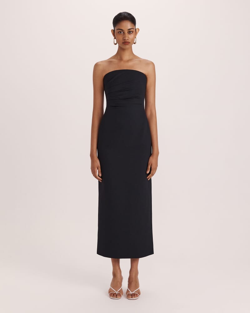 Dharma Column Dress in BLACK
