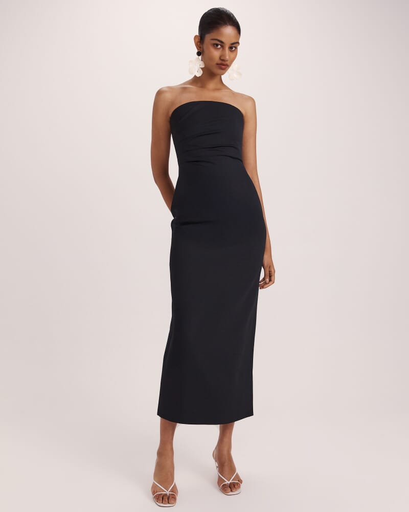 Dharma Column Dress in BLACK