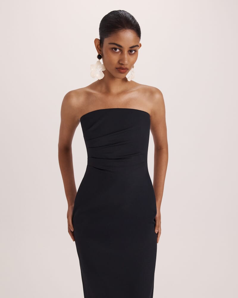 Dharma Column Dress in BLACK