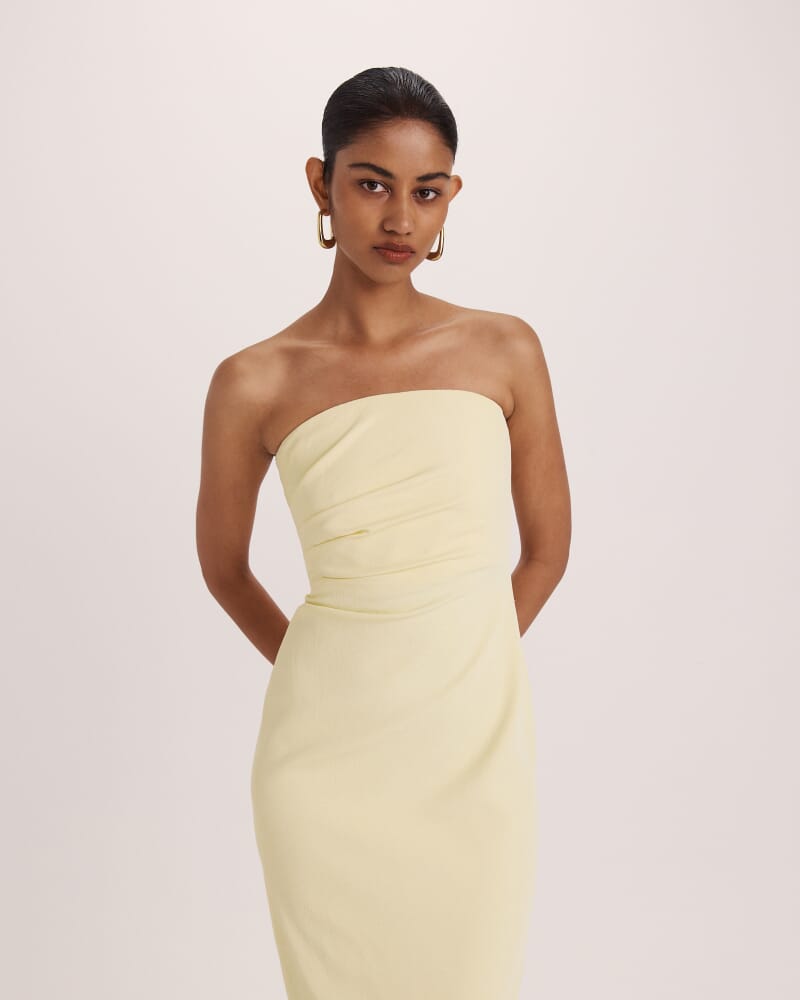Dharma Column Dress in BUTTER