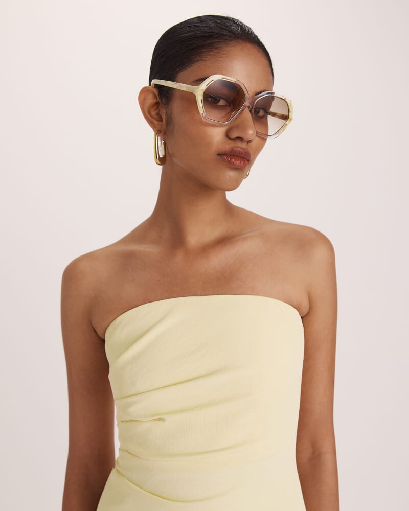 Dharma Column Dress in BUTTER