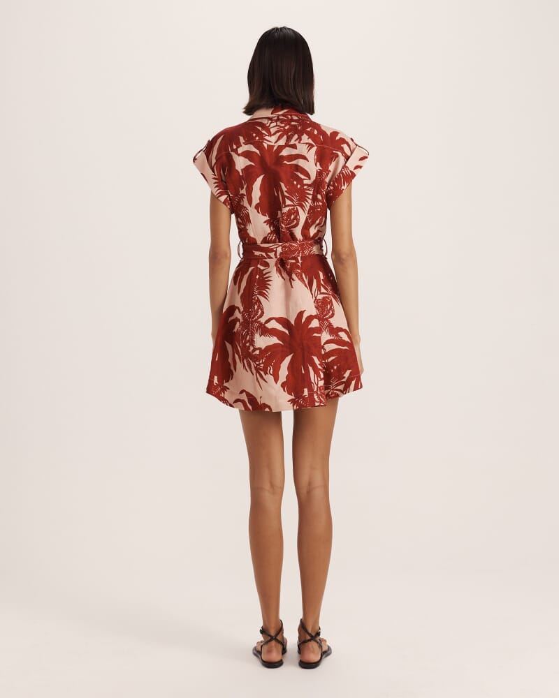 Brielle Shirt Dress in RED MULTI