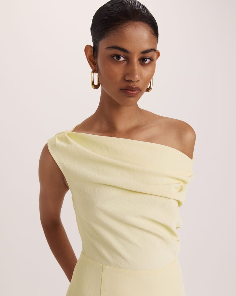 Dharma Off Shoulder Dress in BUTTER