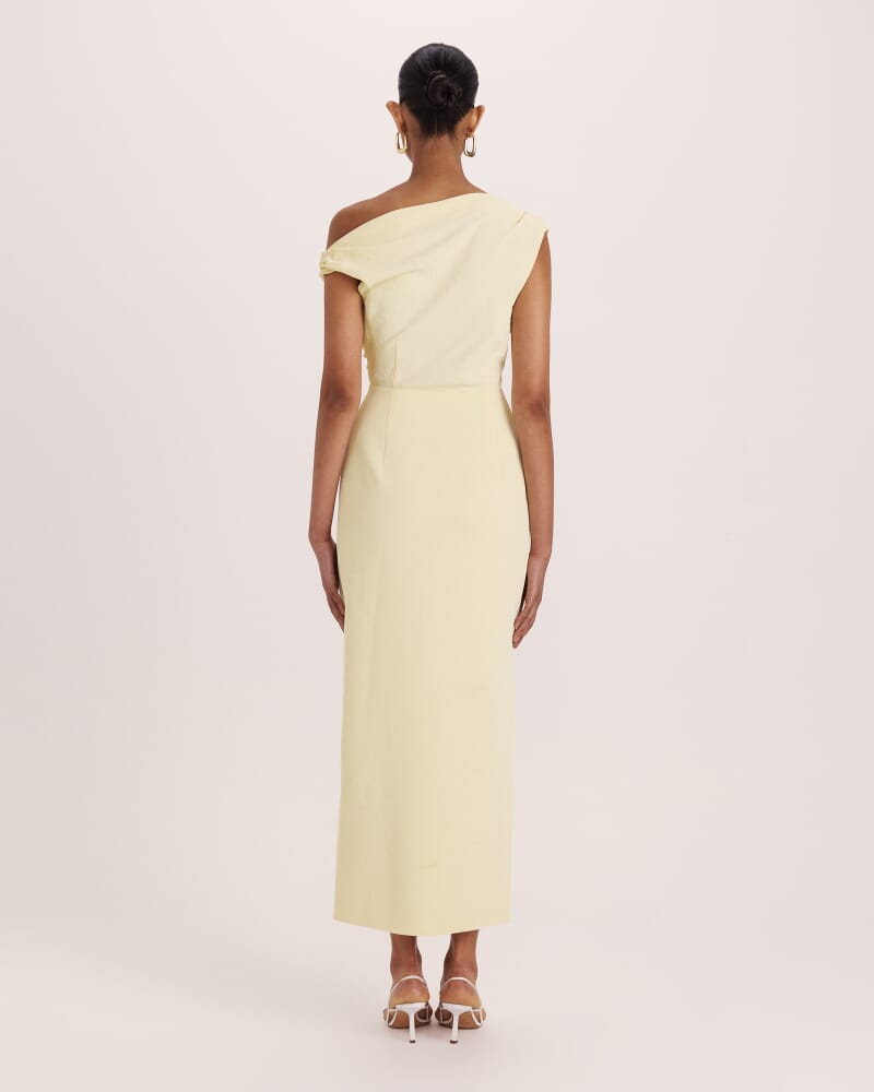 Dharma Off Shoulder Dress in BUTTER