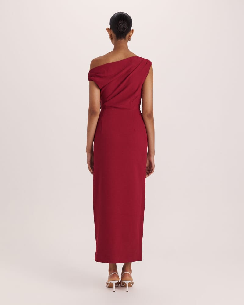 Dharma Off Shoulder Dress in RASPBERRY