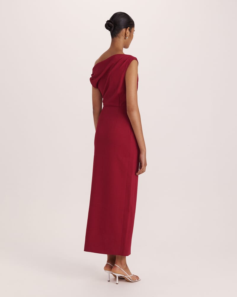 Dharma Off Shoulder Dress in RASPBERRY