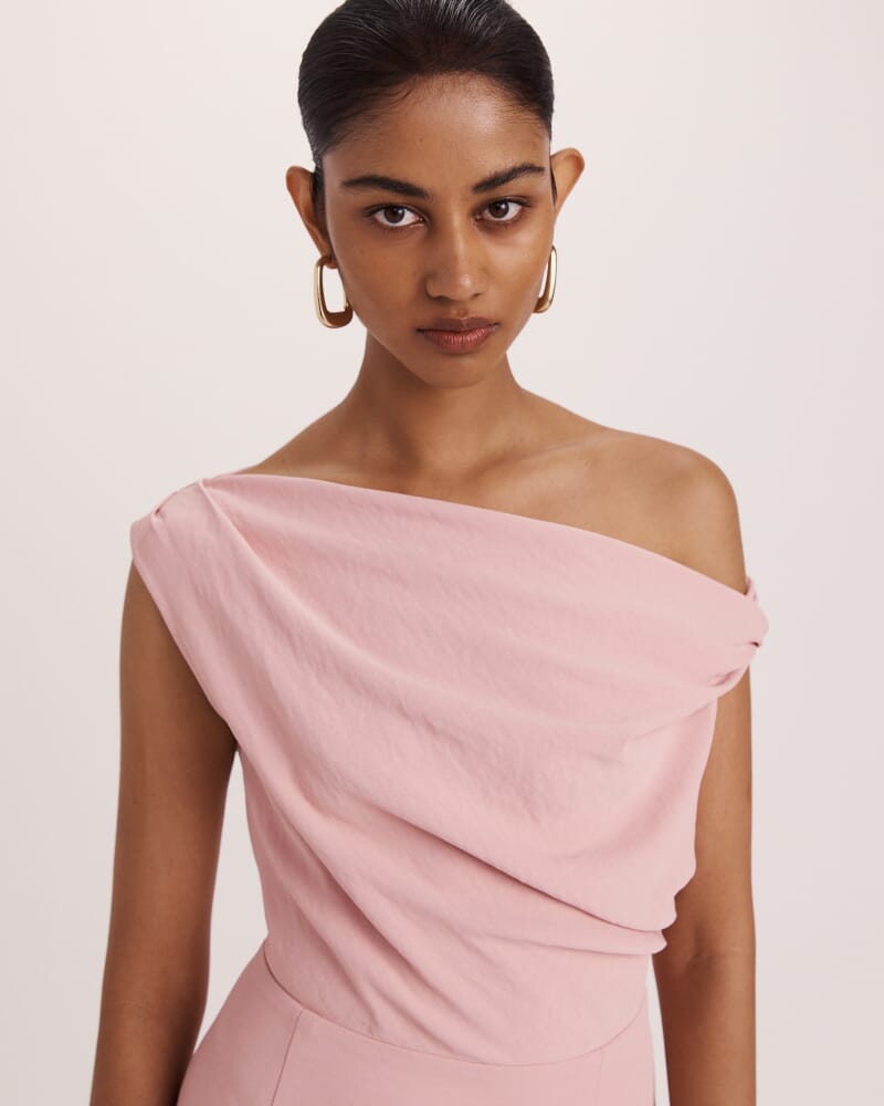 Dharma Off Shoulder Dress in ROSE