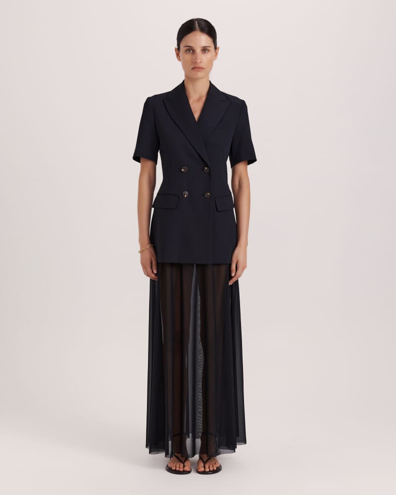 Dharma Short Sleeve Blazer in BLACK