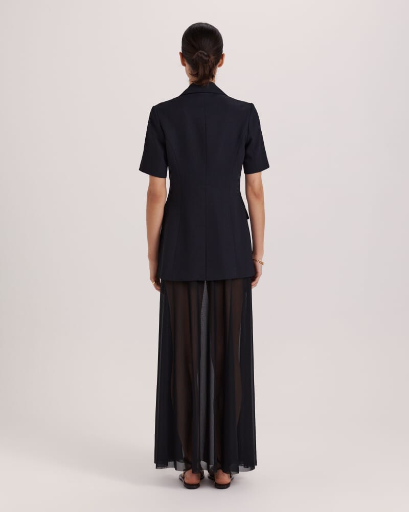 Dharma Short Sleeve Blazer in BLACK