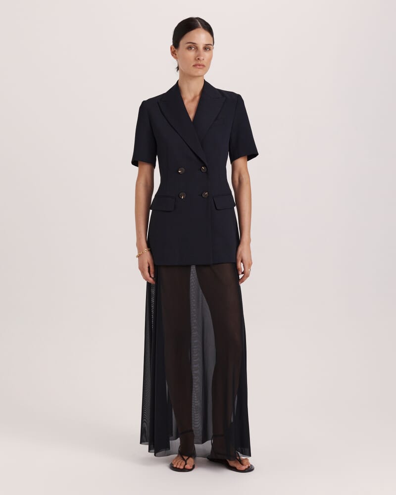 Dharma Short Sleeve Blazer in BLACK