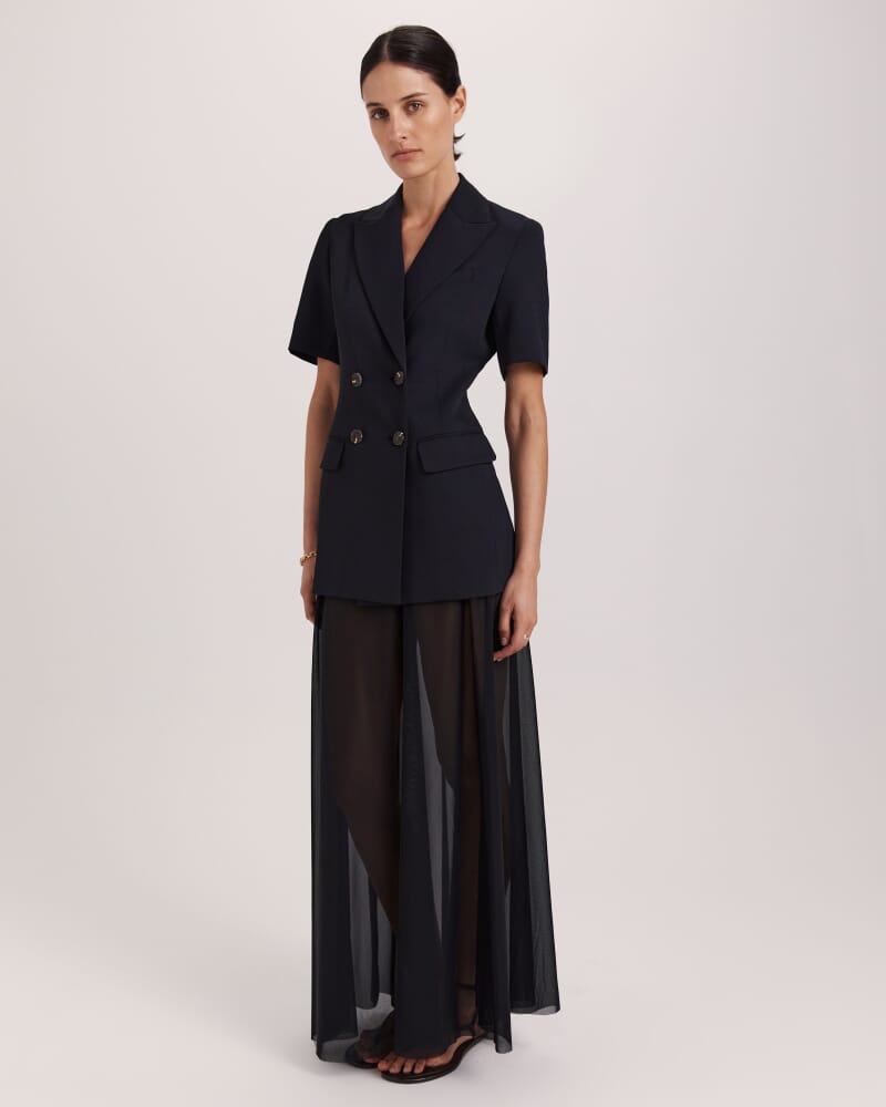 Dharma Short Sleeve Blazer in BLACK