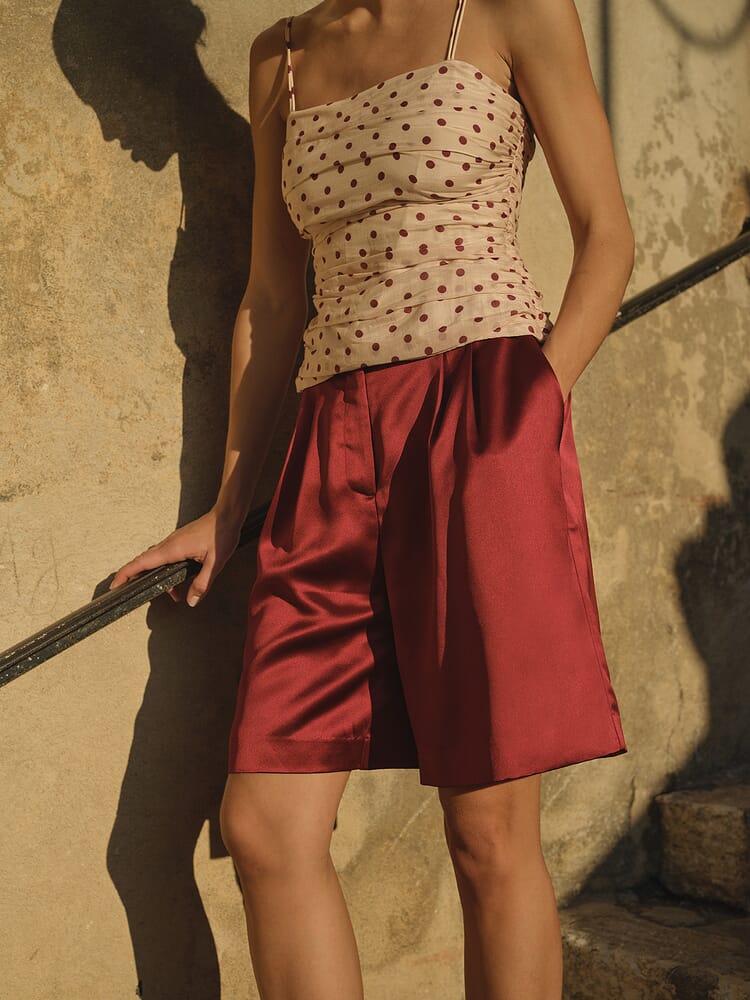 Sallee Satin Short in RASPBERRY