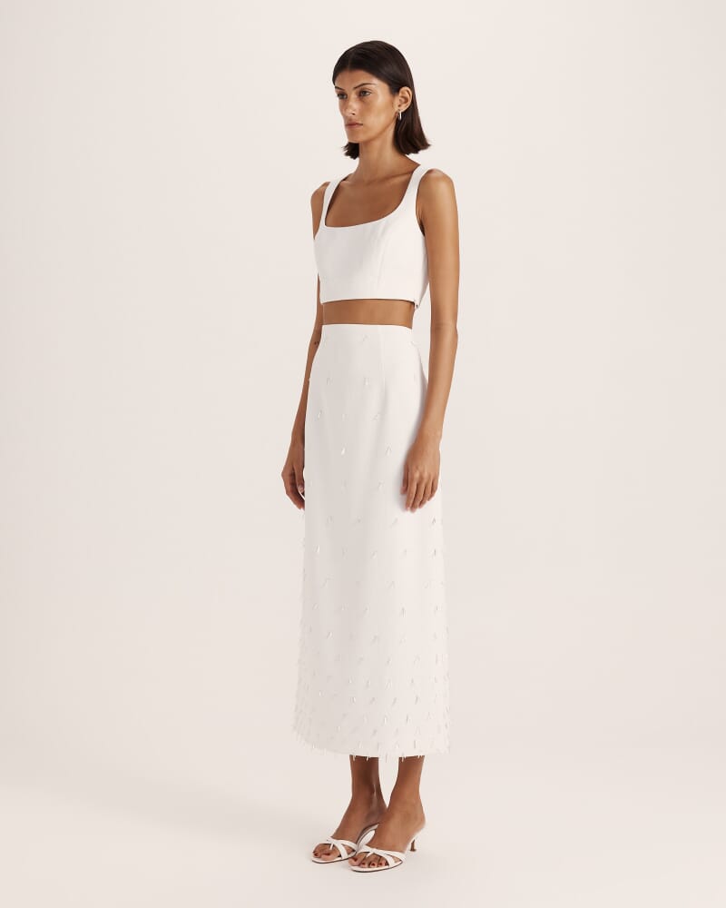 Dharma Cropped Bodice in ALABASTER