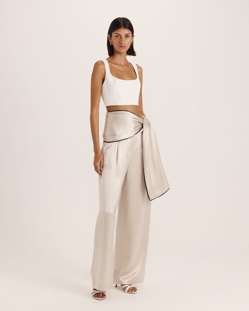 Dharma Cropped Bodice in ALABASTER