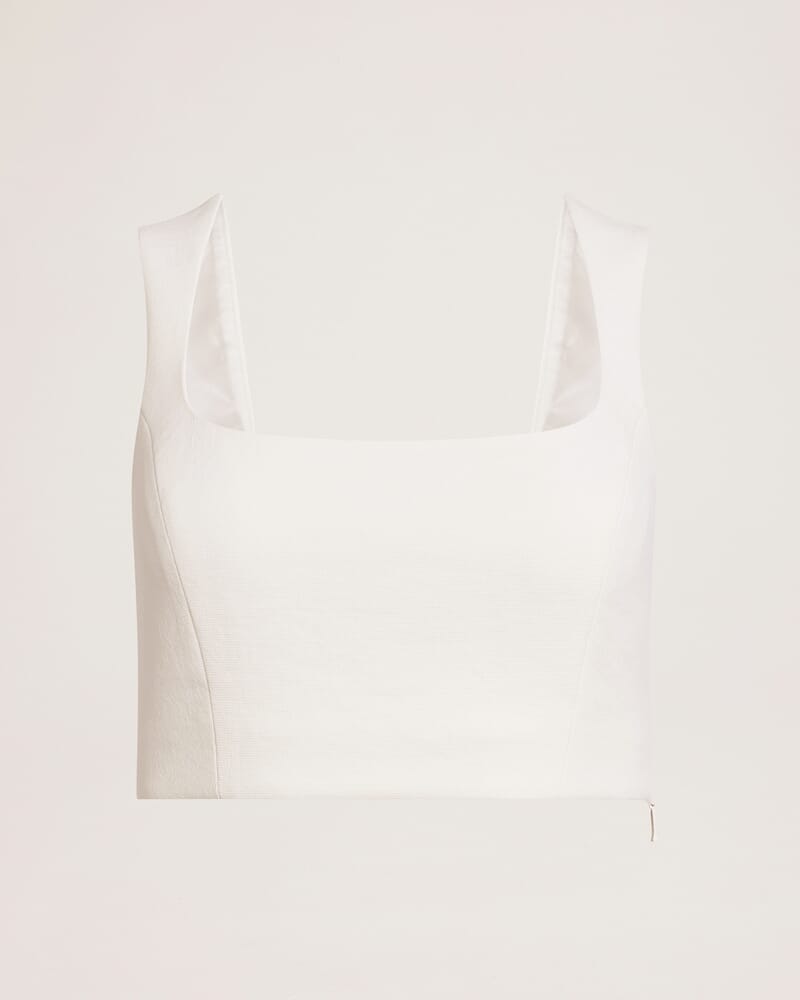 Dharma Cropped Bodice in ALABASTER